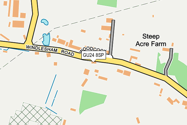 GU24 8SP map - OS OpenMap – Local (Ordnance Survey) GU24 8SP map - OS OpenMap – Local (Ordnance Survey)