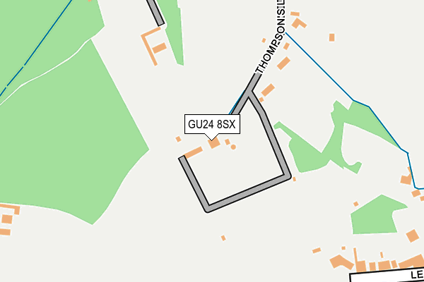 GU24 8SX map - OS OpenMap – Local (Ordnance Survey) GU24 8SX map - OS OpenMap – Local (Ordnance Survey)