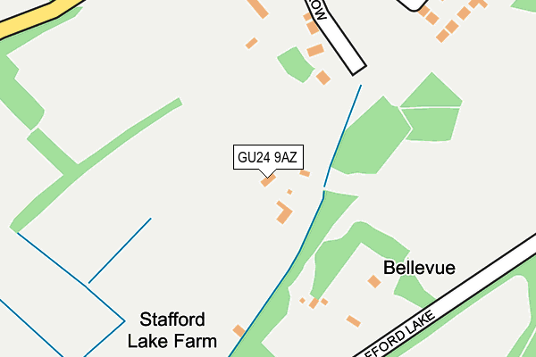 GU24 9AZ map - OS OpenMap – Local (Ordnance Survey) GU24 9AZ map - OS OpenMap – Local (Ordnance Survey)