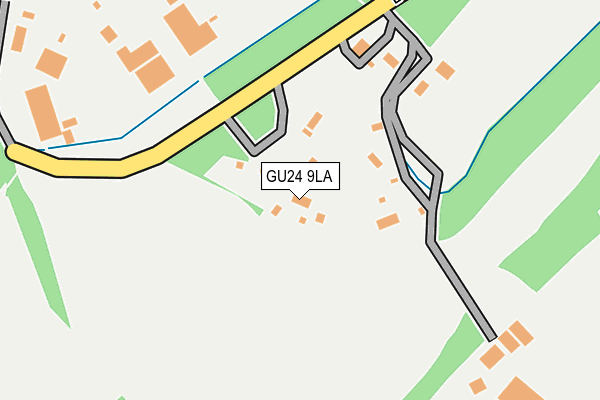 GU24 9LA map - OS OpenMap – Local (Ordnance Survey) GU24 9LA map - OS OpenMap – Local (Ordnance Survey)