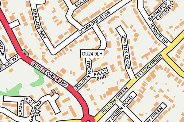 GU24 9LH map - OS OpenMap – Local (Ordnance Survey)