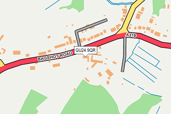 GU24 9QR map - OS OpenMap – Local (Ordnance Survey) GU24 9QR map - OS OpenMap – Local (Ordnance Survey)