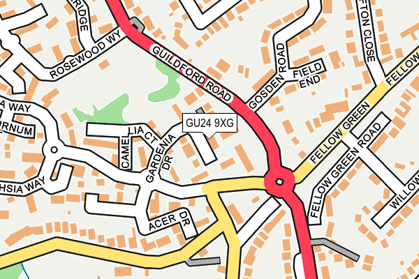 GU24 9XG map - OS OpenMap – Local (Ordnance Survey) GU24 9XG map - OS OpenMap – Local (Ordnance Survey)
