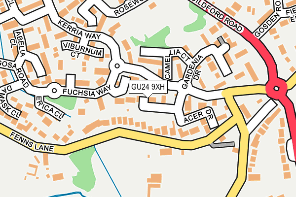 GU24 9XH map - OS OpenMap – Local (Ordnance Survey) GU24 9XH map - OS OpenMap – Local (Ordnance Survey)