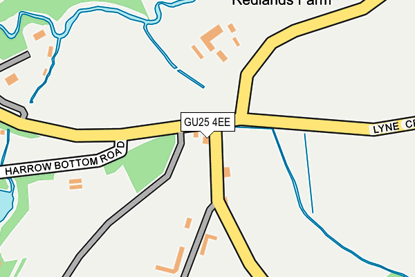 GU25 4EE map - OS OpenMap – Local (Ordnance Survey) GU25 4EE map - OS OpenMap – Local (Ordnance Survey)