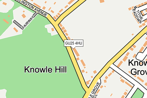 GU25 4HU map - OS OpenMap – Local (Ordnance Survey) GU25 4HU map - OS OpenMap – Local (Ordnance Survey)