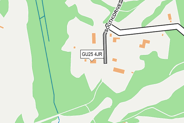 GU25 4JR map - OS OpenMap – Local (Ordnance Survey) GU25 4JR map - OS OpenMap – Local (Ordnance Survey)