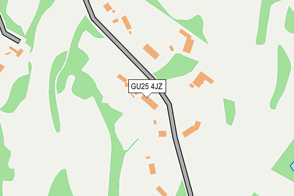 GU25 4JZ map - OS OpenMap – Local (Ordnance Survey) GU25 4JZ map - OS OpenMap – Local (Ordnance Survey)