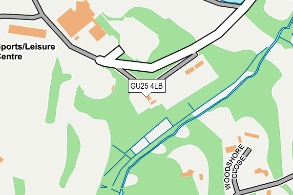 GU25 4LB map - OS OpenMap – Local (Ordnance Survey) GU25 4LB map - OS OpenMap – Local (Ordnance Survey)