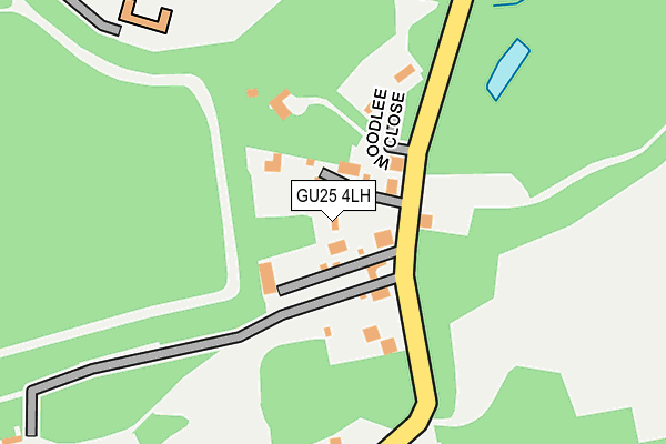 GU25 4LH map - OS OpenMap – Local (Ordnance Survey) GU25 4LH map - OS OpenMap – Local (Ordnance Survey)