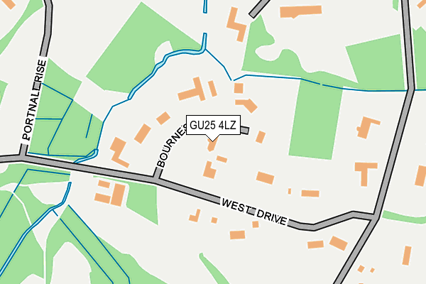 GU25 4LZ map - OS OpenMap – Local (Ordnance Survey) GU25 4LZ map - OS OpenMap – Local (Ordnance Survey)