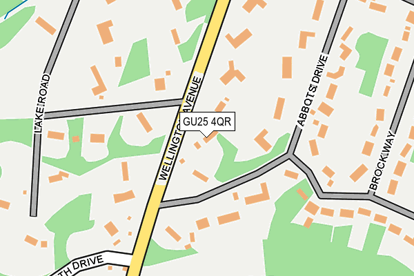 GU25 4QR map - OS OpenMap – Local (Ordnance Survey) GU25 4QR map - OS OpenMap – Local (Ordnance Survey)