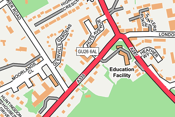 GU26 6AL map - OS OpenMap – Local (Ordnance Survey) GU26 6AL map - OS OpenMap – Local (Ordnance Survey)