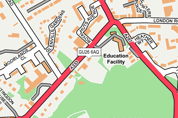 GU26 6AQ map - OS OpenMap – Local (Ordnance Survey) GU26 6AQ map - OS OpenMap – Local (Ordnance Survey)