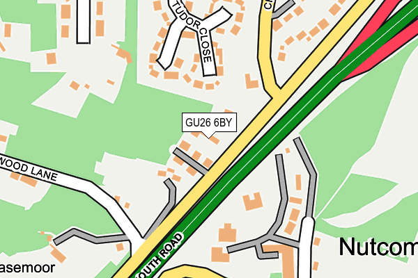 GU26 6BY map - OS OpenMap – Local (Ordnance Survey) GU26 6BY map - OS OpenMap – Local (Ordnance Survey)