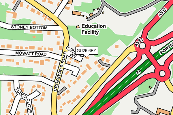 GU26 6EZ map - OS OpenMap – Local (Ordnance Survey) GU26 6EZ map - OS OpenMap – Local (Ordnance Survey)