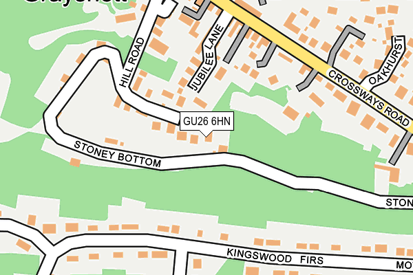 GU26 6HN map - OS OpenMap – Local (Ordnance Survey) GU26 6HN map - OS OpenMap – Local (Ordnance Survey)