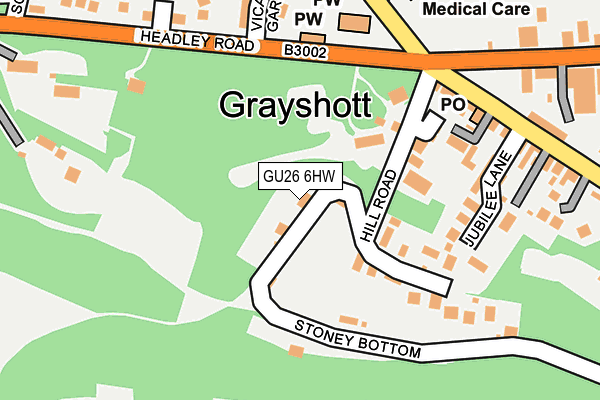 GU26 6HW map - OS OpenMap – Local (Ordnance Survey)
