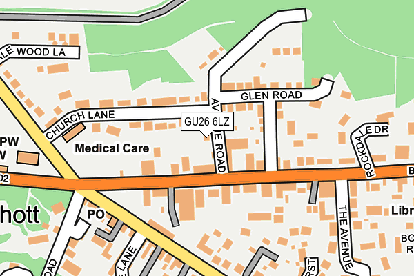 GU26 6LZ map - OS OpenMap – Local (Ordnance Survey) GU26 6LZ map - OS OpenMap – Local (Ordnance Survey)