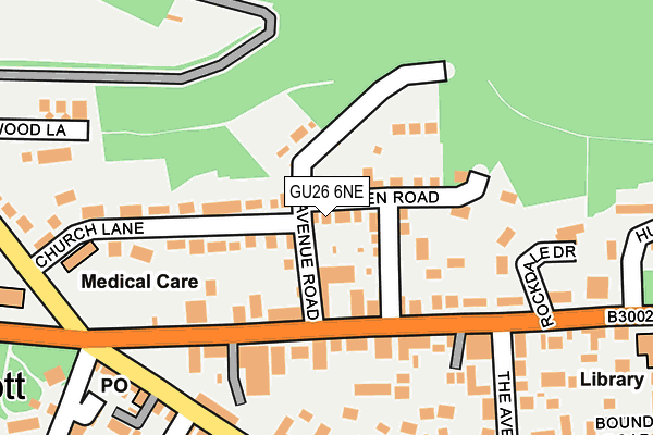 GU26 6NE map - OS OpenMap – Local (Ordnance Survey) GU26 6NE map - OS OpenMap – Local (Ordnance Survey)