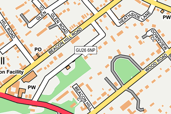 GU26 6NP map - OS OpenMap – Local (Ordnance Survey) GU26 6NP map - OS OpenMap – Local (Ordnance Survey)