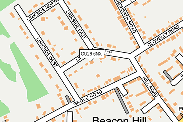 GU26 6NX map - OS OpenMap – Local (Ordnance Survey)