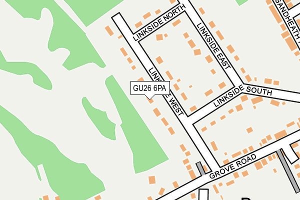 GU26 6PA map - OS OpenMap – Local (Ordnance Survey) GU26 6PA map - OS OpenMap – Local (Ordnance Survey)