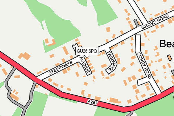 GU26 6PQ map - OS OpenMap – Local (Ordnance Survey)