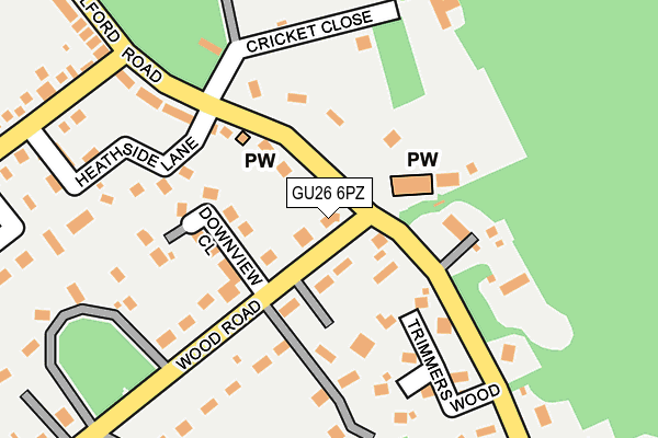 GU26 6PZ map - OS OpenMap – Local (Ordnance Survey) GU26 6PZ map - OS OpenMap – Local (Ordnance Survey)