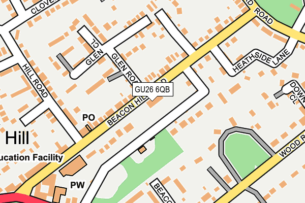 GU26 6QB map - OS OpenMap – Local (Ordnance Survey) GU26 6QB map - OS OpenMap – Local (Ordnance Survey)