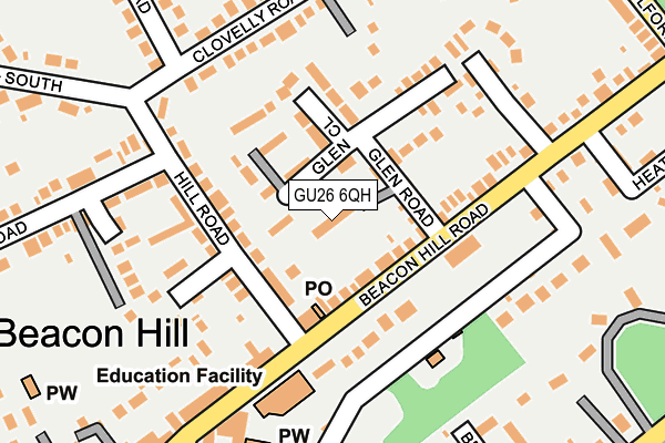 GU26 6QH map - OS OpenMap – Local (Ordnance Survey) GU26 6QH map - OS OpenMap – Local (Ordnance Survey)