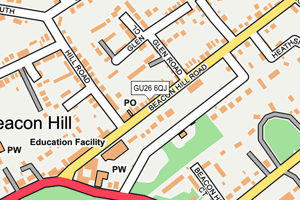 GU26 6QJ map - OS OpenMap – Local (Ordnance Survey) GU26 6QJ map - OS OpenMap – Local (Ordnance Survey)