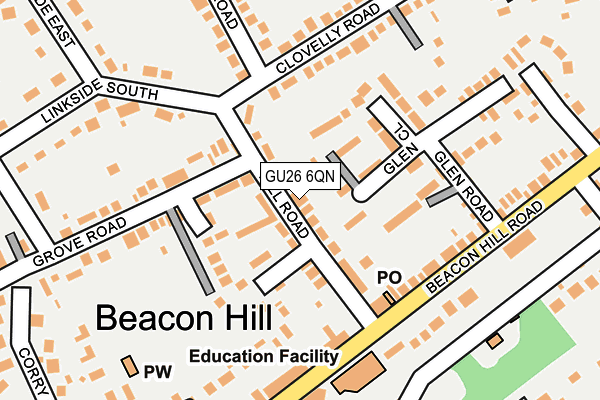 GU26 6QN map - OS OpenMap – Local (Ordnance Survey)