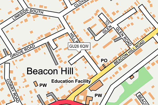 GU26 6QW map - OS OpenMap – Local (Ordnance Survey) GU26 6QW map - OS OpenMap – Local (Ordnance Survey)