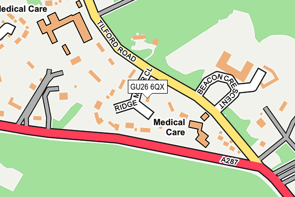 GU26 6QX map - OS OpenMap – Local (Ordnance Survey) GU26 6QX map - OS OpenMap – Local (Ordnance Survey)