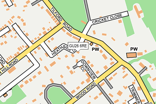 GU26 6RE map - OS OpenMap – Local (Ordnance Survey) GU26 6RE map - OS OpenMap – Local (Ordnance Survey)