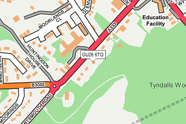 GU26 6TQ map - OS OpenMap – Local (Ordnance Survey) GU26 6TQ map - OS OpenMap – Local (Ordnance Survey)