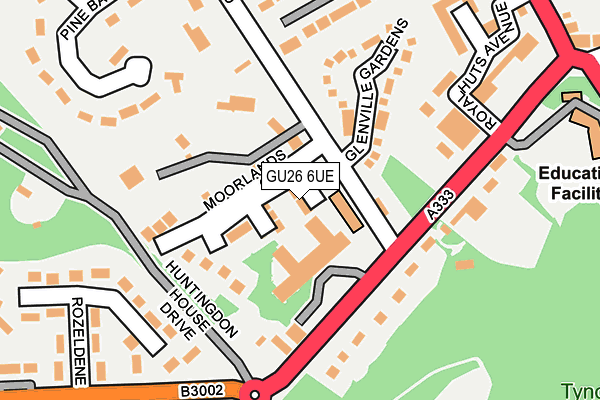 GU26 6UE map - OS OpenMap – Local (Ordnance Survey) GU26 6UE map - OS OpenMap – Local (Ordnance Survey)