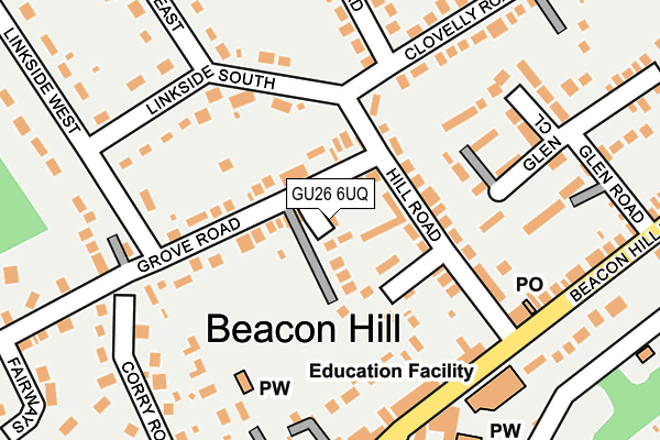 GU26 6UQ map - OS OpenMap – Local (Ordnance Survey)