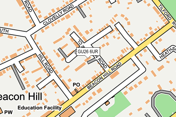 GU26 6UR map - OS OpenMap – Local (Ordnance Survey) GU26 6UR map - OS OpenMap – Local (Ordnance Survey)