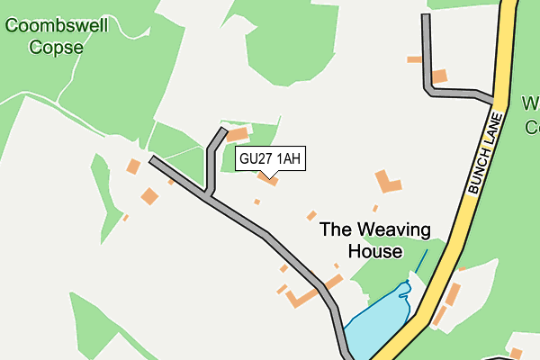 GU27 1AH map - OS OpenMap – Local (Ordnance Survey) GU27 1AH map - OS OpenMap – Local (Ordnance Survey)