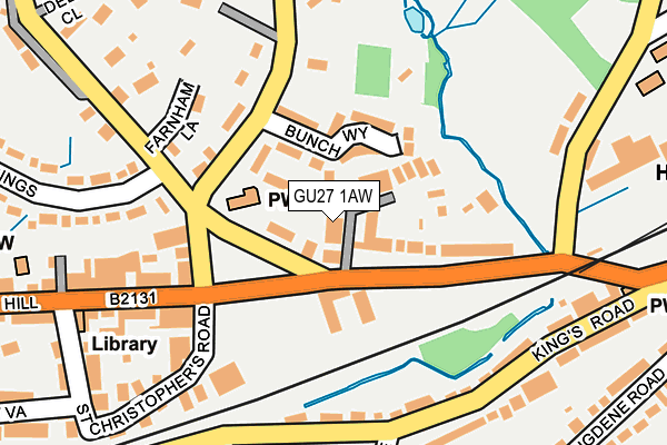 GU27 1AW map - OS OpenMap – Local (Ordnance Survey) GU27 1AW map - OS OpenMap – Local (Ordnance Survey)