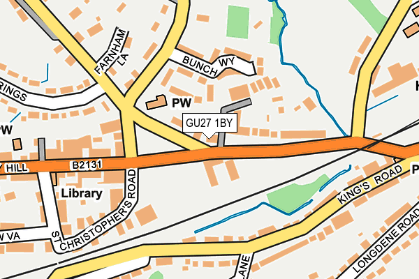 GU27 1BY map - OS OpenMap – Local (Ordnance Survey) GU27 1BY map - OS OpenMap – Local (Ordnance Survey)