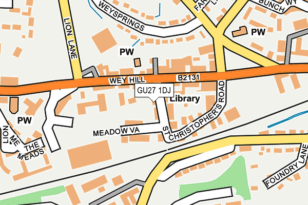 GU27 1DJ map - OS OpenMap – Local (Ordnance Survey) GU27 1DJ map - OS OpenMap – Local (Ordnance Survey)
