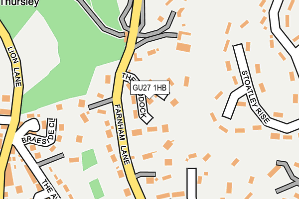 GU27 1HB map - OS OpenMap – Local (Ordnance Survey) GU27 1HB map - OS OpenMap – Local (Ordnance Survey)