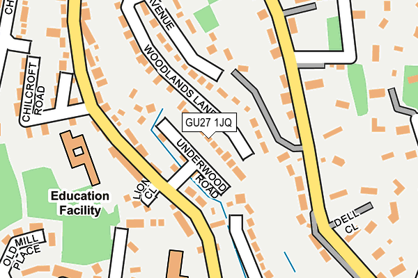 GU27 1JQ map - OS OpenMap – Local (Ordnance Survey) GU27 1JQ map - OS OpenMap – Local (Ordnance Survey)
