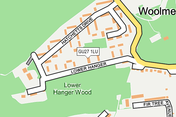 GU27 1LU map - OS OpenMap – Local (Ordnance Survey) GU27 1LU map - OS OpenMap – Local (Ordnance Survey)