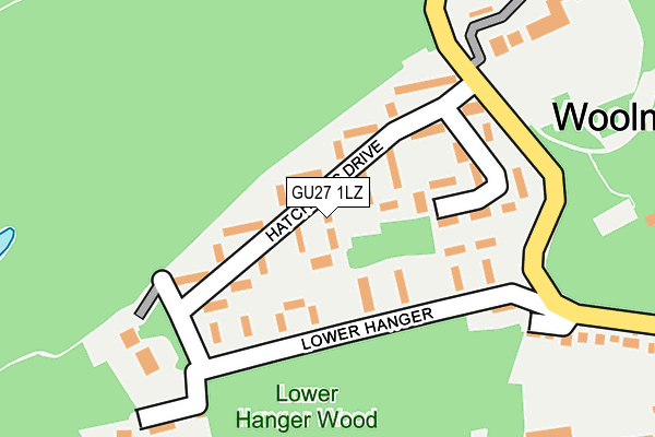 GU27 1LZ map - OS OpenMap – Local (Ordnance Survey) GU27 1LZ map - OS OpenMap – Local (Ordnance Survey)