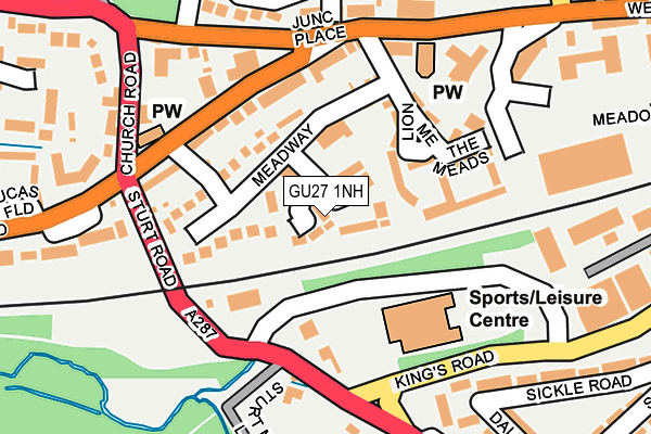 GU27 1NH map - OS OpenMap – Local (Ordnance Survey) GU27 1NH map - OS OpenMap – Local (Ordnance Survey)