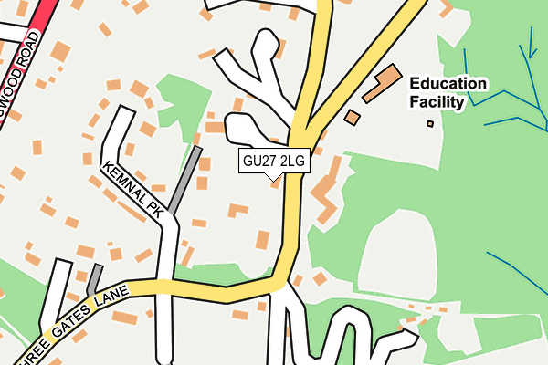 GU27 2LG map - OS OpenMap – Local (Ordnance Survey) GU27 2LG map - OS OpenMap – Local (Ordnance Survey)